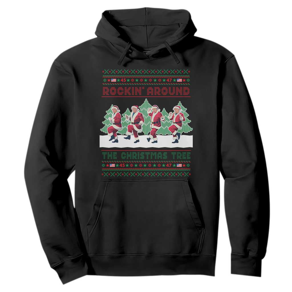 Christmas Trump Dance Hoodie Rocking Around The Christmas Tree US President Dancing TS02 Black Print Your Wear