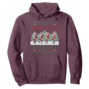 Christmas Trump Dance Hoodie Rocking Around The Christmas Tree US President Dancing TS02 Maroon Print Your Wear