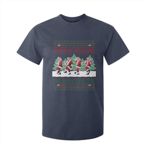 Christmas Trump Dance T Shirt For Kid Rocking Around The Christmas Tree US President Dancing TS02 Navy Print Your Wear