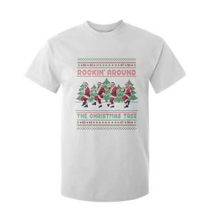 Christmas Trump Dance T Shirt For Kid Rocking Around The Christmas Tree US President Dancing TS02 White Print Your Wear