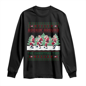 Christmas Trump Dance Long Sleeve Shirt Rocking Around The Christmas Tree US President Dancing TS02 Black Print Your Wear