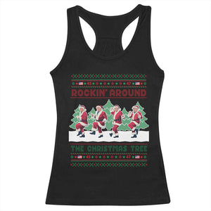 Christmas Trump Dance Racerback Tank Top Rocking Around The Christmas Tree US President Dancing TS02 Black Print Your Wear