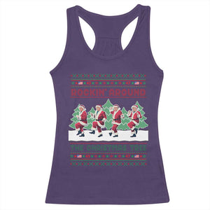 Christmas Trump Dance Racerback Tank Top Rocking Around The Christmas Tree US President Dancing TS02 Purple Print Your Wear