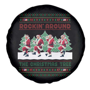 Christmas Trump Dance Spare Tire Cover Rocking Around The Christmas Tree US President Dancing TS02 Print Your Wear