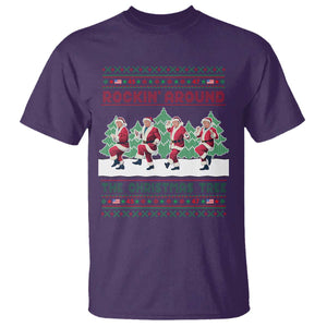 Christmas Trump Dance T Shirt Rocking Around The Christmas Tree US President Dancing TS02 Purple Print Your Wear