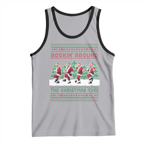 Christmas Trump Dance Tank Top Rocking Around The Christmas Tree US President Dancing TS02 Athletic Heather Black Print Your Wear