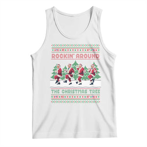 Christmas Trump Dance Tank Top Rocking Around The Christmas Tree US President Dancing TS02 White Print Your Wear