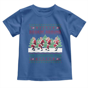 Christmas Trump Dance Toddler T Shirt Rocking Around The Christmas Tree US President Dancing TS02 Royal Blue Print Your Wear