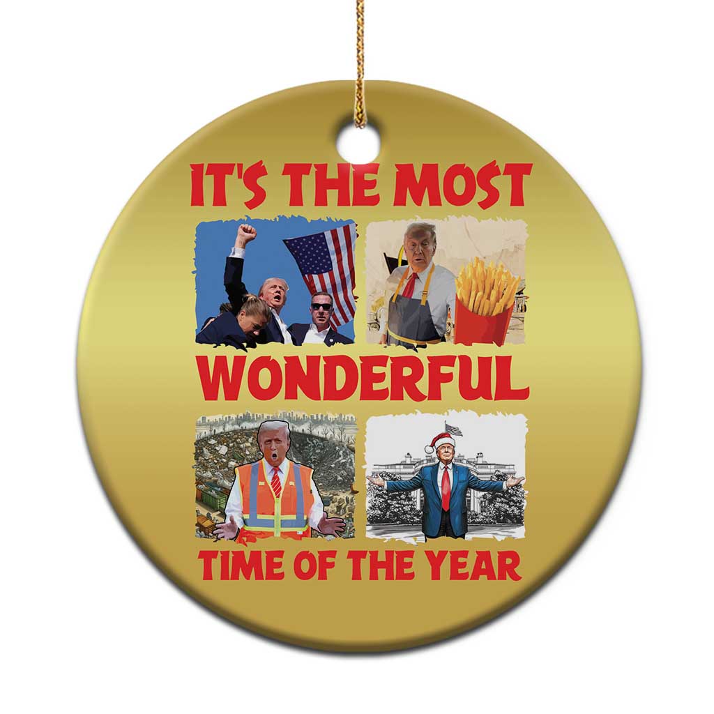 Xmas Trump 2024 Christmas Ornament It's The Most Wonderful Time Of The Year TS02 Print Your Wear