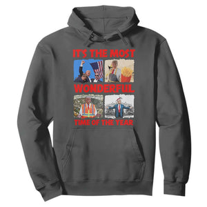 Christmas Trump 2024 Hoodie It's The Most Wonderful Time Of The Year TS02 Dark Heather Print Your Wear