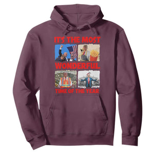 Christmas Trump 2024 Hoodie It's The Most Wonderful Time Of The Year TS02 Maroon Print Your Wear