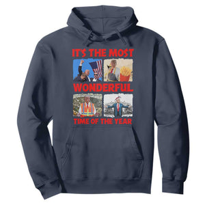 Christmas Trump 2024 Hoodie It's The Most Wonderful Time Of The Year TS02 Navy Print Your Wear