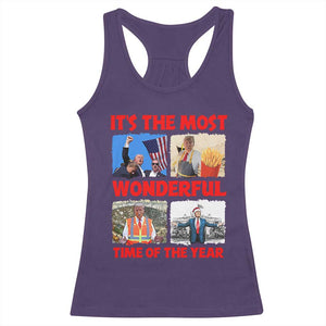 Christmas Trump 2024 Racerback Tank Top It's The Most Wonderful Time Of The Year TS02 Purple Print Your Wear