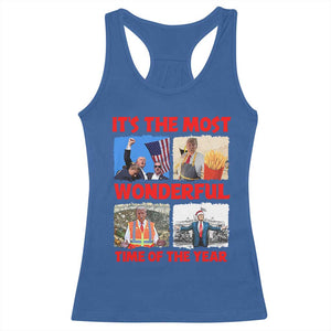 Christmas Trump 2024 Racerback Tank Top It's The Most Wonderful Time Of The Year TS02 Royal Blue Print Your Wear