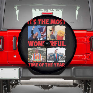 Christmas Trump 2024 Spare Tire Cover It's The Most Wonderful Time Of The Year TS02 Black Print Your Wear