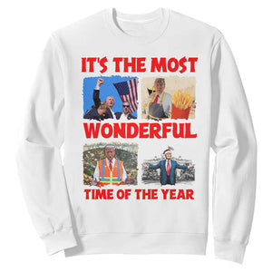 Christmas Trump 2024 Sweatshirt It's The Most Wonderful Time Of The Year TS02 White Print Your Wear