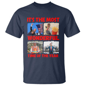 Christmas Trump 2024 T Shirt It's The Most Wonderful Time Of The Year TS02 Navy Print Your Wear