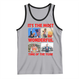 Christmas Trump 2024 Tank Top It's The Most Wonderful Time Of The Year TS02 Athletic Heather Black Print Your Wear