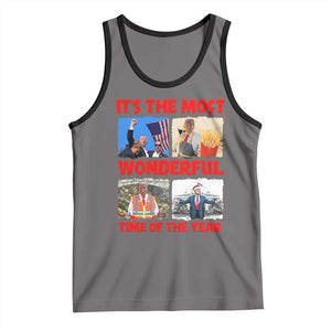 Christmas Trump 2024 Tank Top It's The Most Wonderful Time Of The Year TS02 Deep Heather Black Print Your Wear