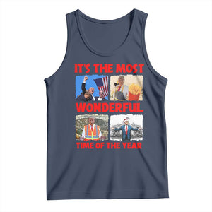 Christmas Trump 2024 Tank Top It's The Most Wonderful Time Of The Year TS02 Navy Print Your Wear