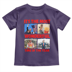 Christmas Trump 2024 Toddler T Shirt It's The Most Wonderful Time Of The Year TS02 Purple Print Your Wear