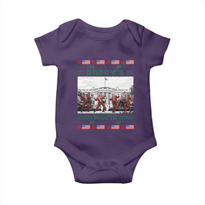 Christmas Trump Baby Onesie Daddy's Home TS02 Purple Print Your Wear