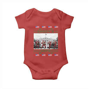 Christmas Trump Baby Onesie Daddy's Home TS02 Red Print Your Wear