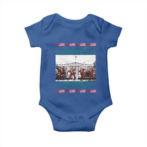 Christmas Trump Baby Onesie Daddy's Home TS02 Royal Blue Print Your Wear