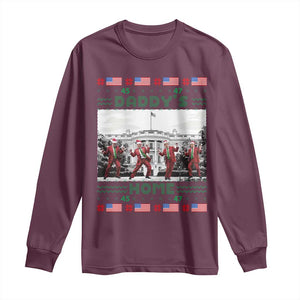 Christmas Trump Long Sleeve Shirt Daddy's Home TS02 Maroon Print Your Wear