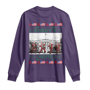 Christmas Trump Long Sleeve Shirt Daddy's Home TS02 Purple Print Your Wear