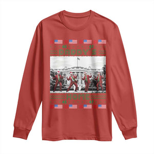 Christmas Trump Long Sleeve Shirt Daddy's Home TS02 Red Print Your Wear