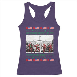 Christmas Trump Racerback Tank Top Daddy's Home TS02 Purple Print Your Wear