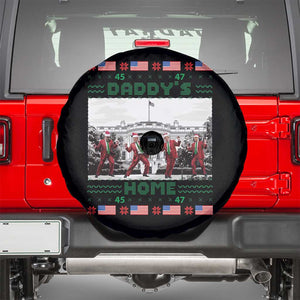 Christmas Trump Spare Tire Cover Daddy's Home TS02 Black Print Your Wear