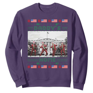 Christmas Trump Sweatshirt Daddy's Home TS02 Purple Print Your Wear