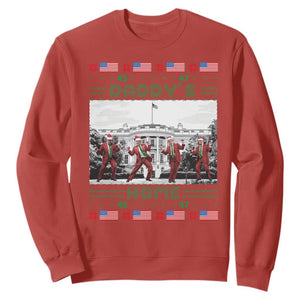 Christmas Trump Sweatshirt Daddy's Home TS02 Red Print Your Wear