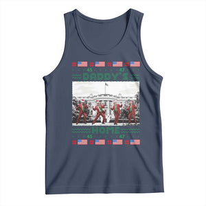 Christmas Trump Tank Top Daddy's Home TS02 Navy Print Your Wear