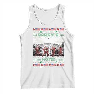 Christmas Trump Tank Top Daddy's Home TS02 White Print Your Wear