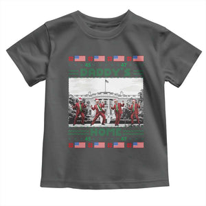 Christmas Trump Toddler T Shirt Daddy's Home TS02 Dark Heather Print Your Wear