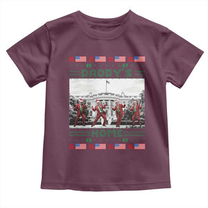 Christmas Trump Toddler T Shirt Daddy's Home TS02 Maroon Print Your Wear