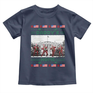 Christmas Trump Toddler T Shirt Daddy's Home TS02 Navy Print Your Wear