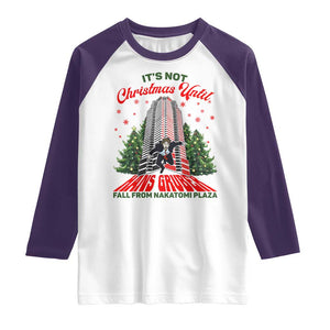 Nakatomi Plaza 1988 Raglan Shirt It's Not Christmas Until Hans Gruber Fall Xmas Party TS02 White Purple Print Your Wear