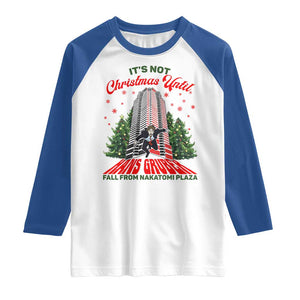 Nakatomi Plaza 1988 Raglan Shirt It's Not Christmas Until Hans Gruber Fall Xmas Party TS02 White Royal Print Your Wear