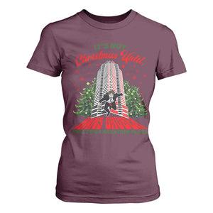 Nakatomi Plaza 1988 T Shirt For Women It's Not Christmas Until Hans Gruber Fall Xmas Party TS02 Maroon Print Your Wear