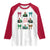 Christmas Trump Raglan Shirt I'll Be Home For Xmas Coquette Bow TS02 White Red Print Your Wear