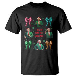 Christmas Trump T Shirt I'll Be Home For Xmas Coquette Bow TS02 Black Print Your Wear