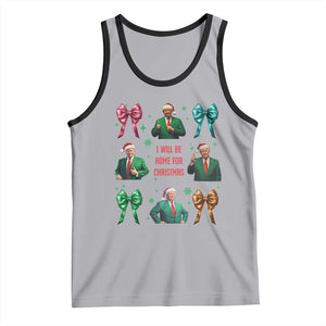 Christmas Trump Tank Top I'll Be Home For Xmas Coquette Bow TS02 Athletic Heather Black Print Your Wear