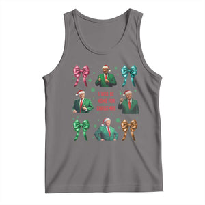 Christmas Trump Tank Top I'll Be Home For Xmas Coquette Bow TS02 Deep Heather Print Your Wear