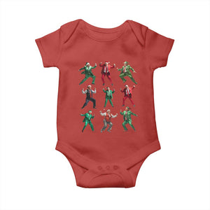 Christmas Trump Dance Baby Onesie Viral President Dancing Retro Vintage TS02 Red Print Your Wear