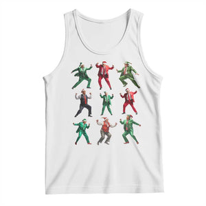 Christmas Trump Dance Tank Top Viral President Dancing Retro Vintage TS02 White Print Your Wear