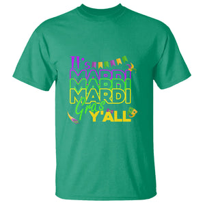 It's Mardi Gras Y'all T Shirt Shrove Tuesday Beads Blings Costume TS02 Irish Green Printyourwear